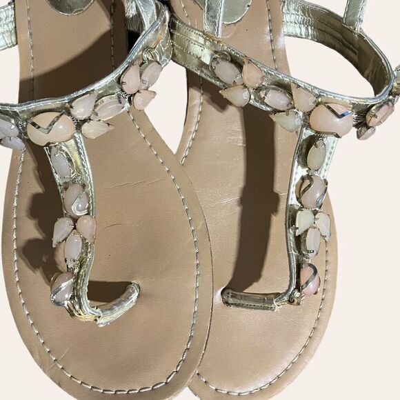 UNISA Gold/Silver Flat Sandals / SZ: 8.5 / EUC - Picture 4 of 7